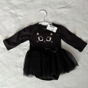 LS black cat onesie with tutu attached